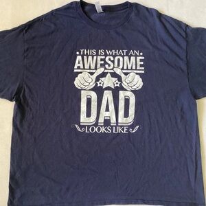 Gildan Navy Blue 'Awesome Dad' T-Shirt